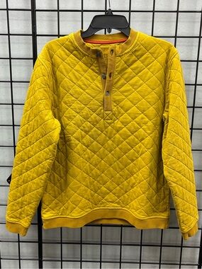 32 Bar Blues Soulgrass Quilted Crew Pullover in Olive Oil Sz S